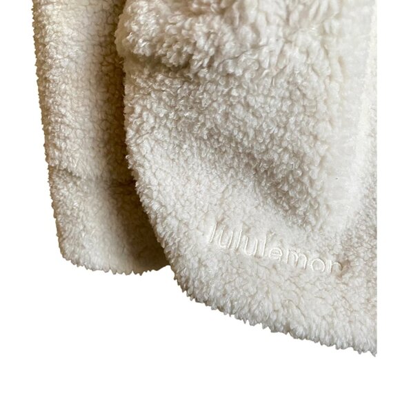 Lululemon Scuba Fleece Half Zip Pullover Womens Size M/L Cream - Picture 7 of 11